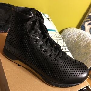 Brand new Nobull leather high tops.